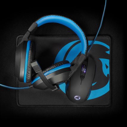 Gaming set 3in1 zwart/blauw