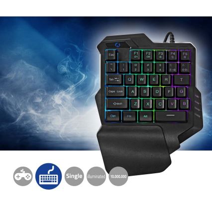 LED RGB Gaming-toetsenbord met één hand 5V