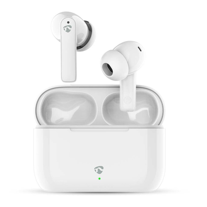Wireless earphones met ENC IPX4 wit