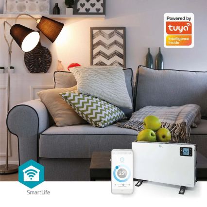 Elektrische directe kachel/convector 750/1250/2000W/230V Wi-Fi Tuya + afstandsbediening