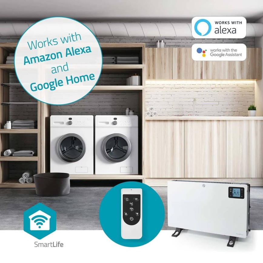 Elektrische directe kachel/convector 750/1250/2000W/230V Wi-Fi Tuya + afstandsbediening