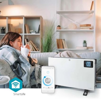 Elektrische directe kachel/convector 750/1250/2000W/230V Wi-Fi Tuya + afstandsbediening