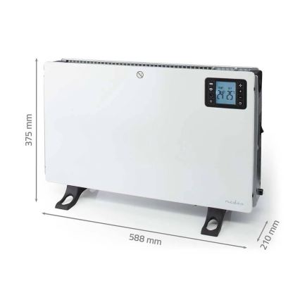 Elektrische directe kachel/convector 750/1250/2000W/230V Wi-Fi Tuya + afstandsbediening