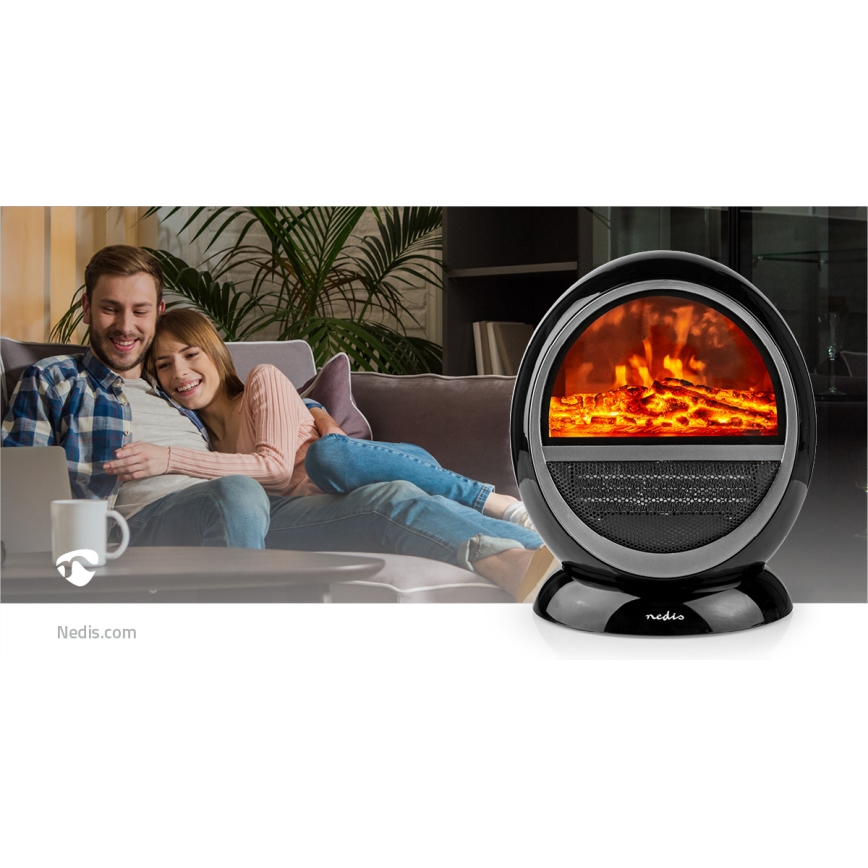 Ventilator met keramisch verwarmingselement 1000/1500W/230V zwart