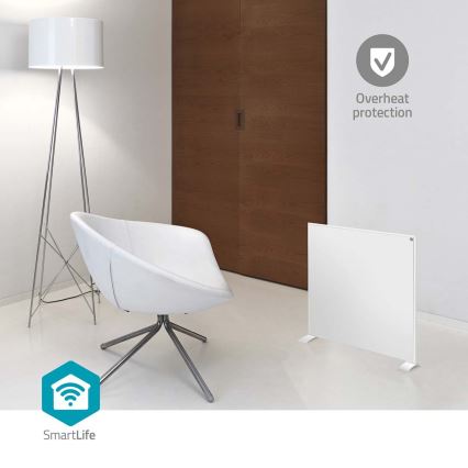 Infrarood verwarmingspaneel 350W/230V 59,8x62 cm IP44 Wi-Fi Tuya + afstandsbediening