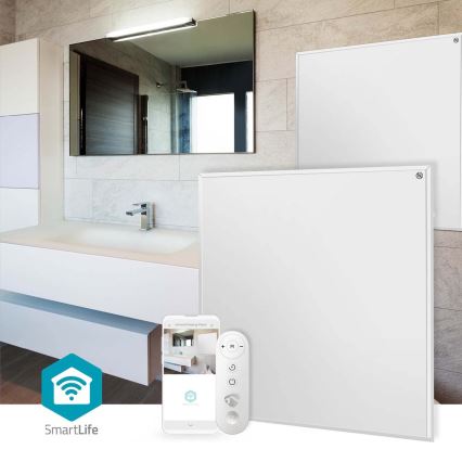 Infrarood verwarmingspaneel 350W/230V 59,8x62 cm IP44 Wi-Fi Tuya + afstandsbediening