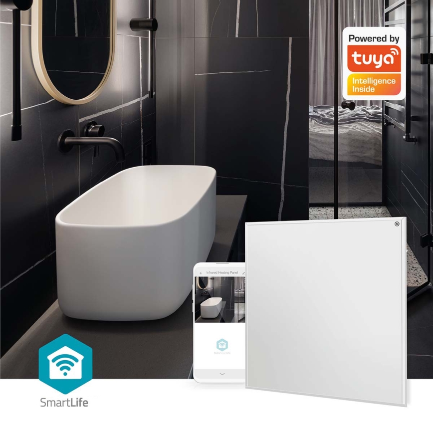 Infrarood verwarmingspaneel 350W/230V 59,8x62 cm IP44 Wi-Fi Tuya + afstandsbediening