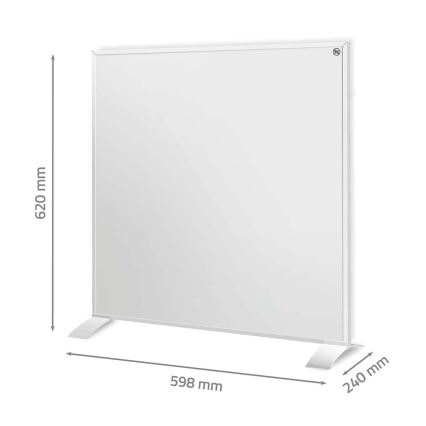 Infrarood verwarmingspaneel 350W/230V 59,8x62 cm IP44 Wi-Fi Tuya + afstandsbediening