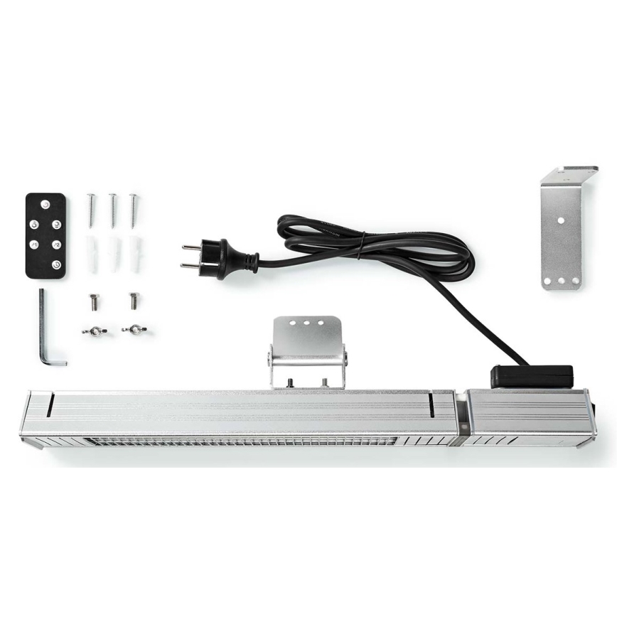 Verwarming voor buiten 100W/2000W/230V IP65 + afstandsbediening