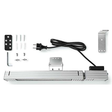 Verwarmingselement voor buiten 100W/2000W/230V IP65 + afstandsbediening