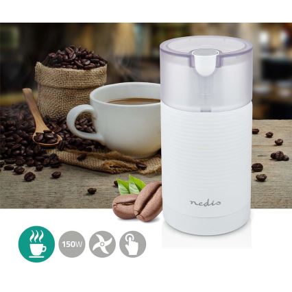 Elektrische koffiebonenmaler 70 g 150W/230V wit