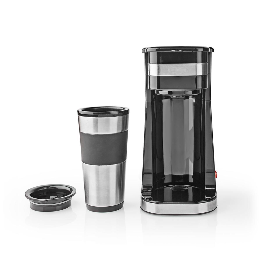 Koffiezetapparaat voor één mok 0,4 l met travel mok