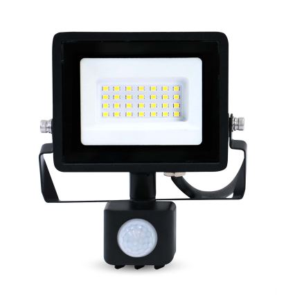 LED-schijnwerper met bewegings- en schemersensor en stekker voor stopcontact LED/20W/230V IP44