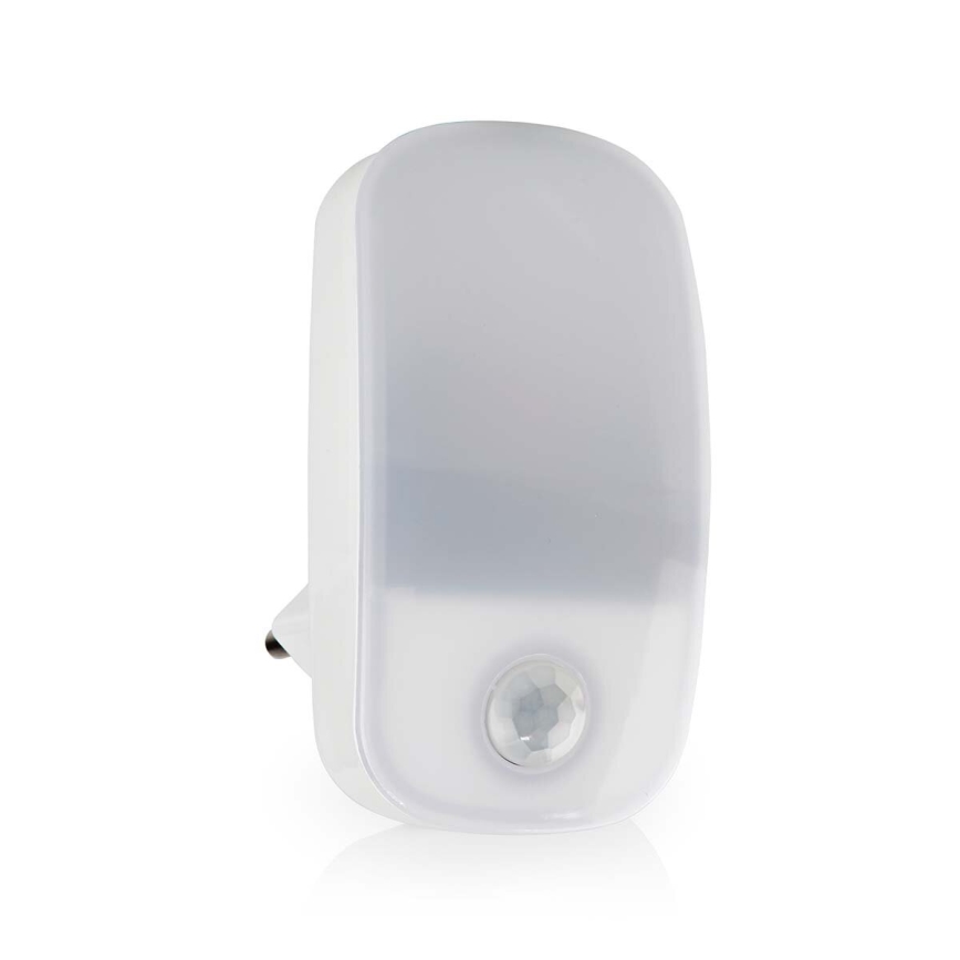 LED Oriëntatiefittinglamp met bewegings- en schemersensor LED/0,55W/230V wit