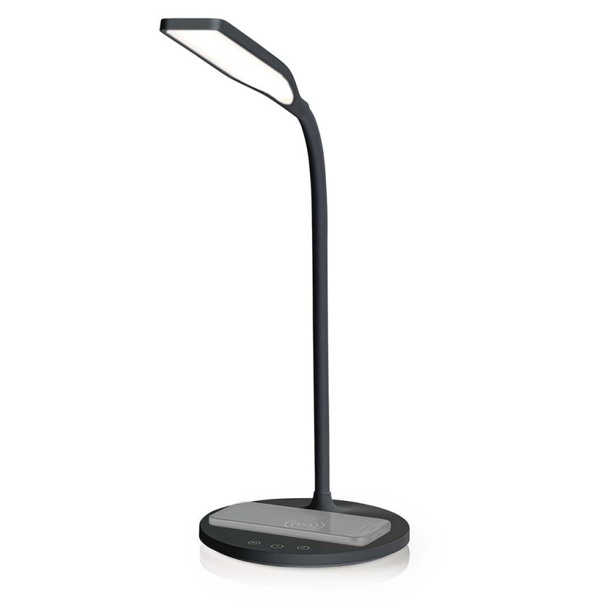 LED Dimbaar aanraken flexible tafellamp met 15W draadloos opladen Qi LED/5,5W/230V 2700-6500K zwart
