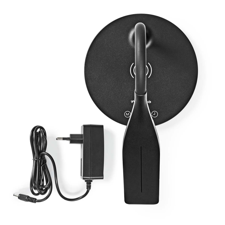LED Dimbaar aanraken flexible tafellamp met 15W draadloos opladen Qi LED/5,5W/230V 2700-6500K zwart