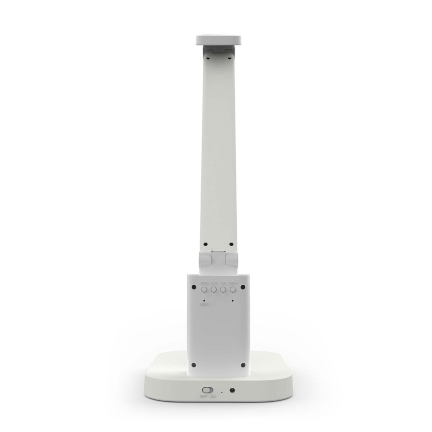 Dimbare oplaadbare LED-bureaulamp met aanraakbediening en display LED/7,5W/1200 mAh 3000/4000/5700K CRI 90 wit