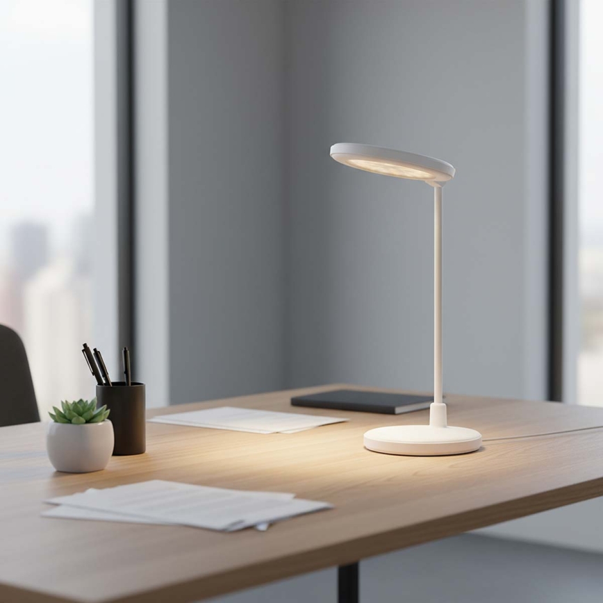 LED Dimbare oplaadbare touchlamp met spiegel LED/6W/1200 mAh 3000/4000/5700K CRI 90 wit