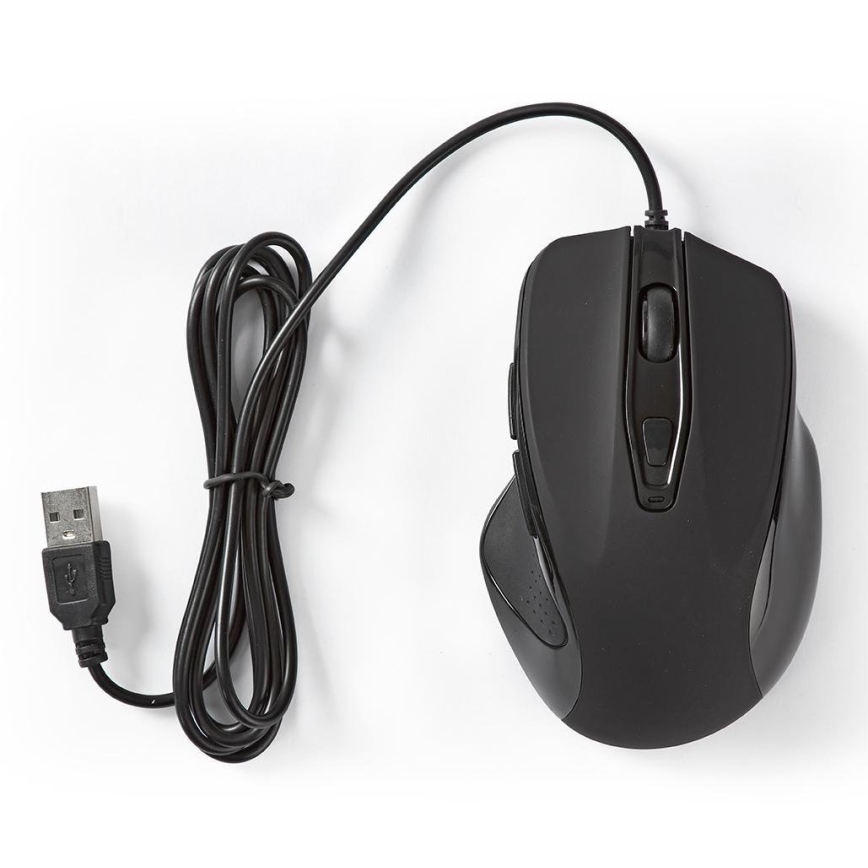 Muis voor Spellen 800/1200/2400/3200 DPI zwart