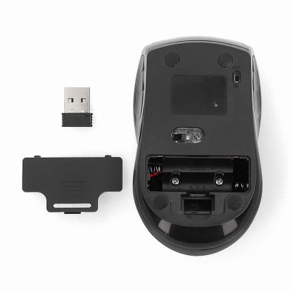 Draadloze muis 800/1200/1600 DPI 2xAAA zwart