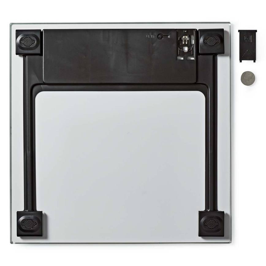 Digitale personenweegschaal 1xCR2032 wit