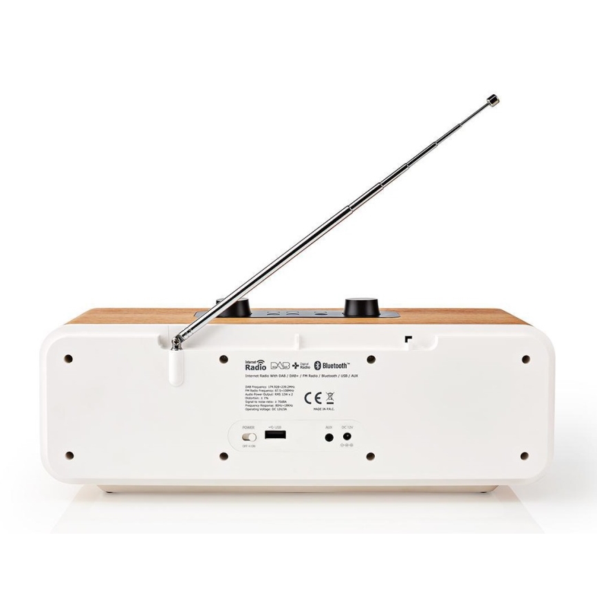 Nietje Levendig Mammoet Nedis RDIN2500WT - Internet Radio 34W/230V DAB+ FM Wifi Bluetooth USB +  afstandsbediening | Lampenma