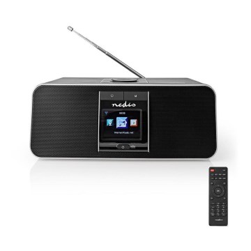 Nedis RDIN5005BK- Multifunctionele internetradio 42W / 230V Wi-Fi Bluetooth USB + RC