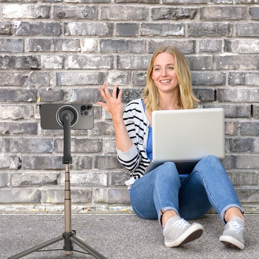 Magnetische opvouwbare selfiestick 2in1 met een standaard + afstandsbediening