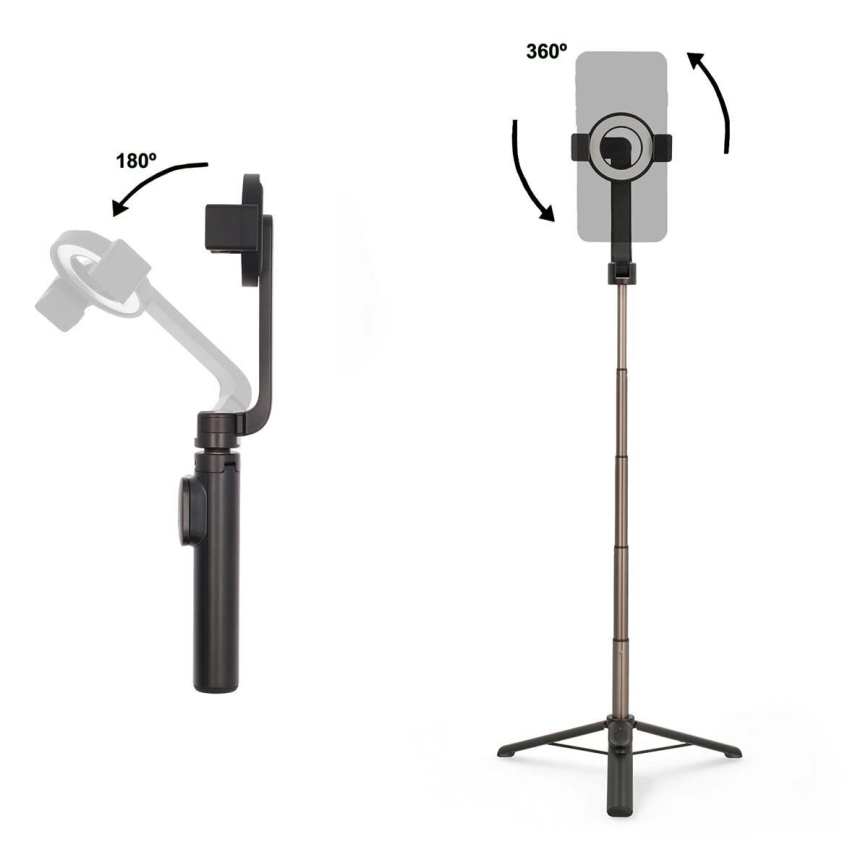 Magnetische opvouwbare selfiestick 2in1 met een standaard + afstandsbediening