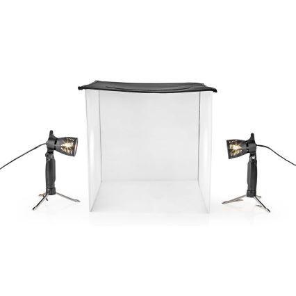 Draagbare LED Fotostudio 2xGU10/5W/230V