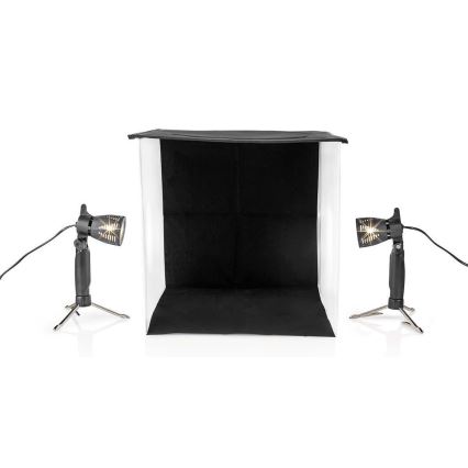 Draagbare LED Fotostudio 2xGU10/5W/230V