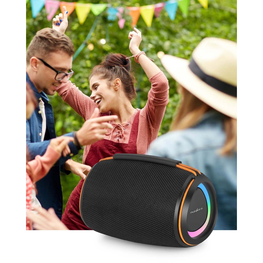 LED oplaadbare luidspreker 40 W / 1200 mAh IPX4 zwart
