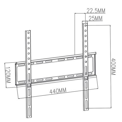 Nedis TVWM1031BK − Vaste muurbeugel voor TV 23-55”