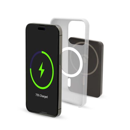 Magnetische 2-in-1 Powerbank met MagSafe draadloos opladen 5000 mAh zwart