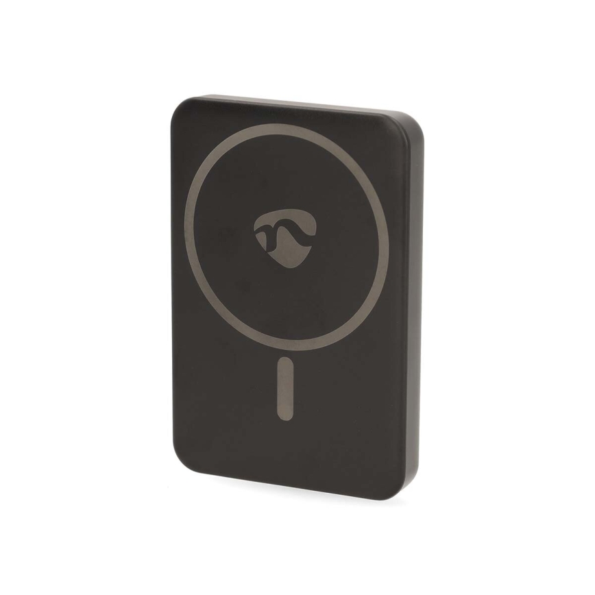 Magnetische 2-in-1 Powerbank met MagSafe draadloos opladen 5000 mAh zwart