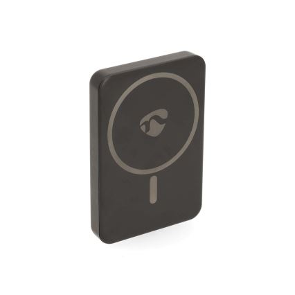 Magnetische 2-in-1 Powerbank met MagSafe draadloos opladen 5000 mAh zwart