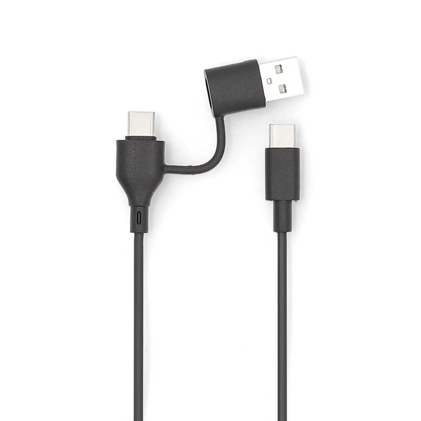 Magnetische 2-in-1 Powerbank met MagSafe draadloos opladen 5000 mAh zwart