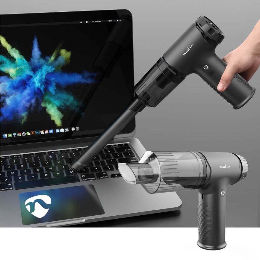 Oplaadbare handstofzuiger 2in1 90W/6000 mAh grijs/zwart