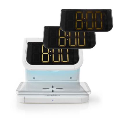 LED RGB Wekker met een draadloze oplader LED/10W/5V wit