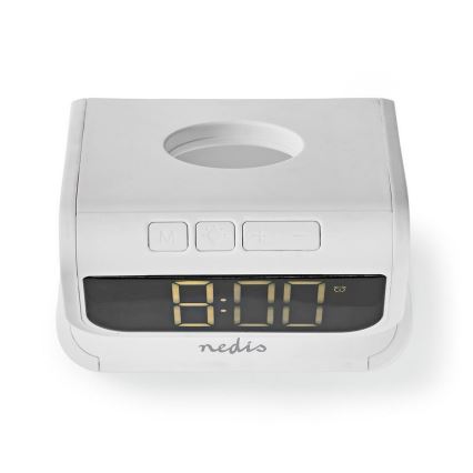 LED RGB Wekker met een draadloze oplader LED/10W/5V wit