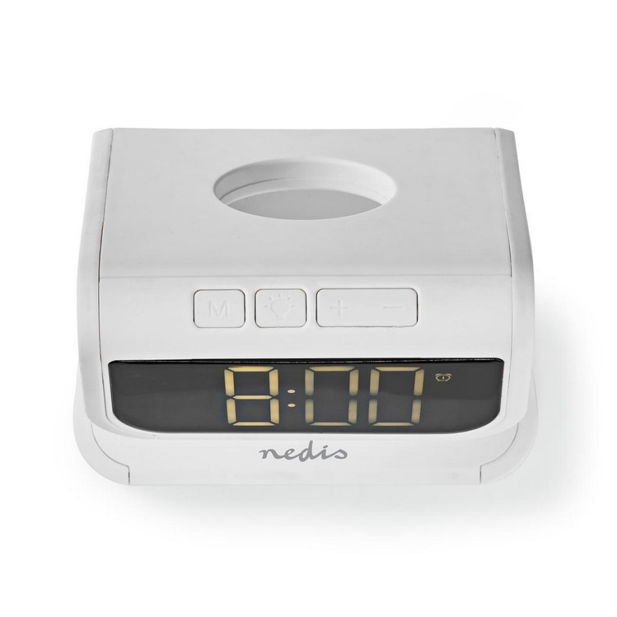 LED RGB Wekker met een draadloze oplader LED/10W/5V wit