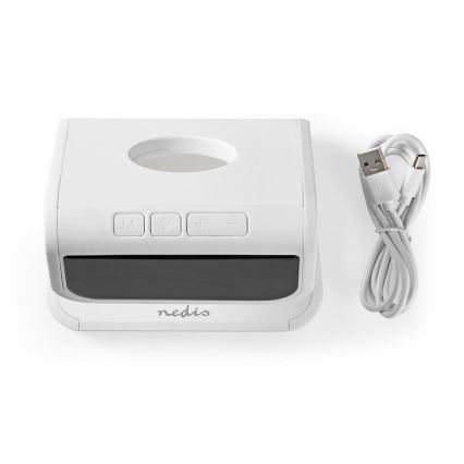 LED RGB Wekker met een draadloze oplader LED/10W/5V wit