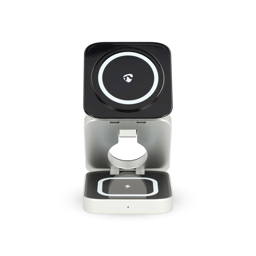 Draadloze oplader 3in1 15W zilver