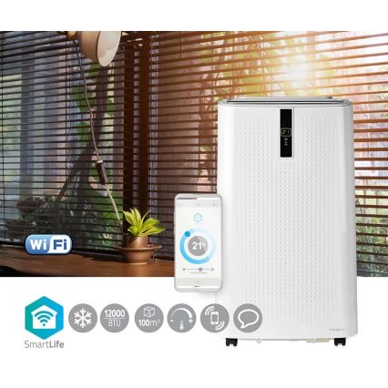 Smart mobile air conditioner 3in1 including complete accessories 1357W/230V 12000 BTU Wi-Fi + afstandsbediening