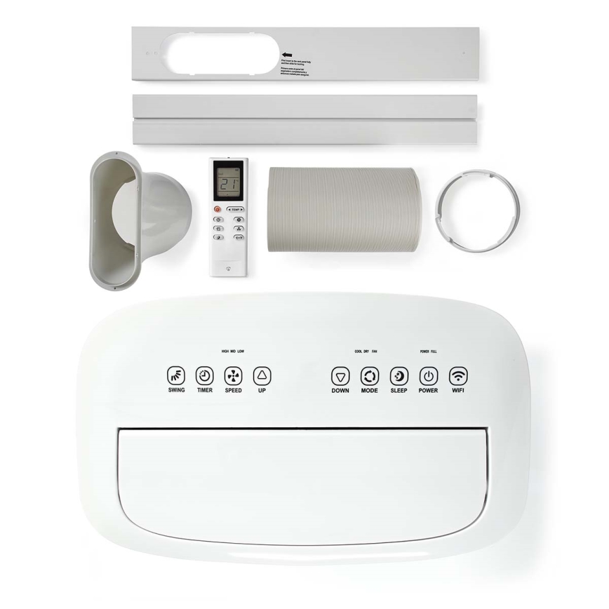 Slimme mobiele airco 3in1 inclusief complete accessoires 1800W/230V 16000 BTU Wi-Fi + afstandsbediening