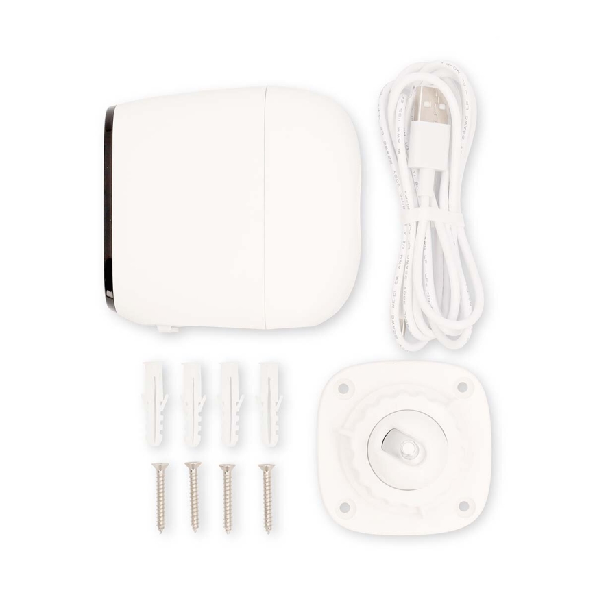 Smart buitenshuis oplaadbaar camera met sensor SmartLife 4MP Quad HD 1440p 5V/5200mAh Wi-Fi Tuya IP66