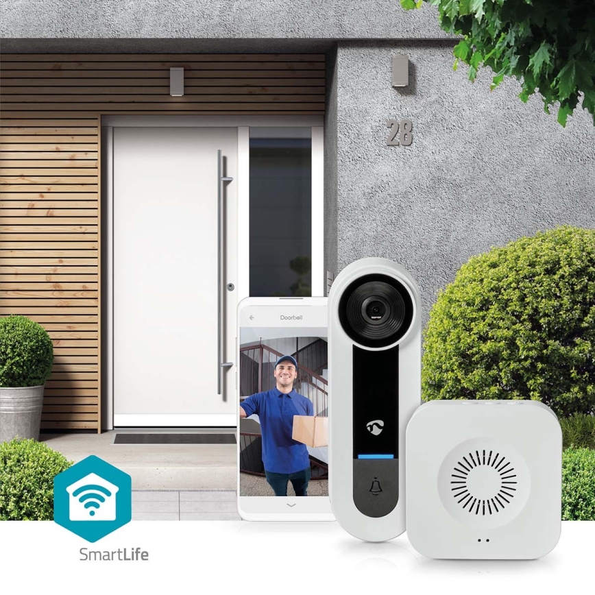 Draadloze video deurbel met sensor Full HD 1536p 3xAA Wi-Fi IP65