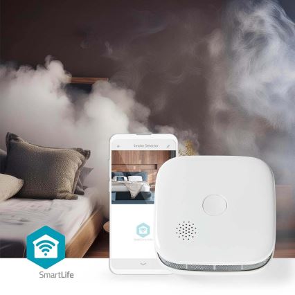SmartLife rookmelder 3V/1xCR123A Wi‑Fi Tuya