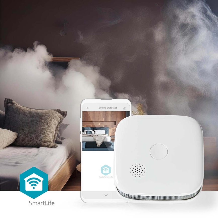 SmartLife rookmelder 3V/1xCR123A Wi‑Fi Tuya