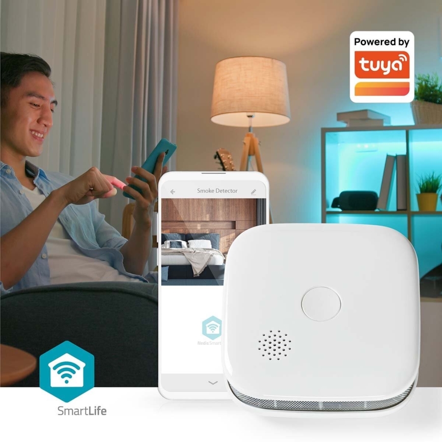 SET 3x Rookmelder SmartLife 3V/1xCR123A Wi-Fi Tuya